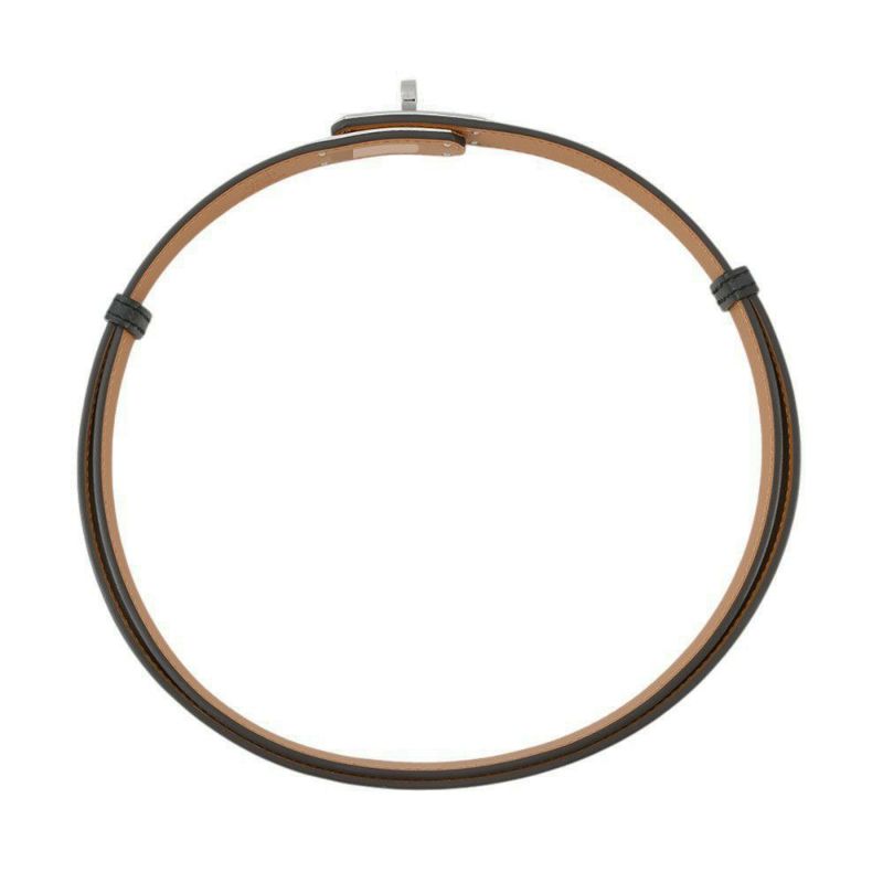 エルメス ケリーベルト ブラック/シルバー金具 エプソン B刻印 HERMES 黒