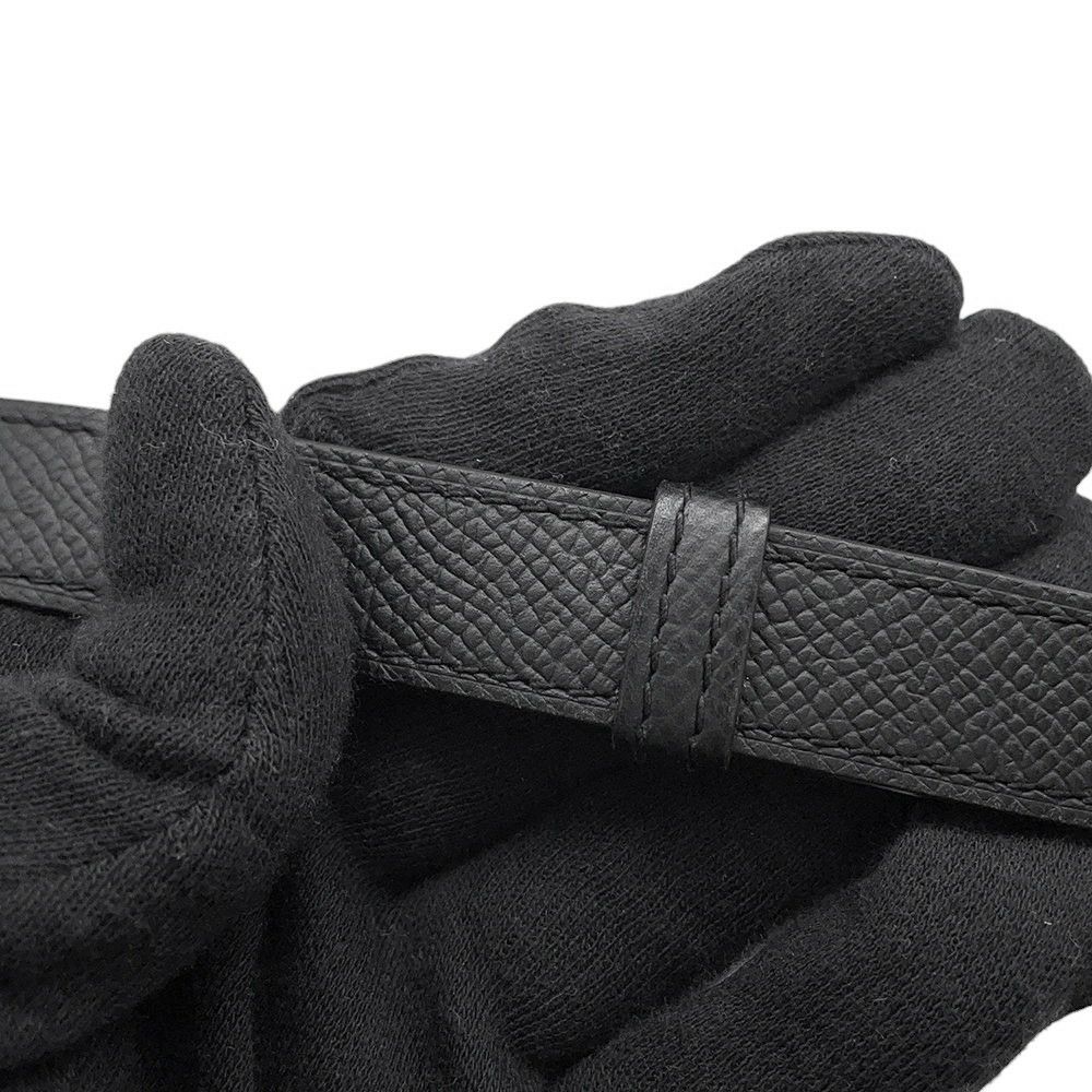 エルメス ケリーベルト ブラック/シルバー金具 エプソン B刻印 HERMES 黒