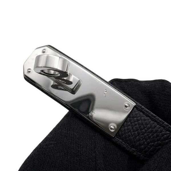 エルメス ケリーベルト ブラック/シルバー金具 エプソン B刻印 HERMES 黒