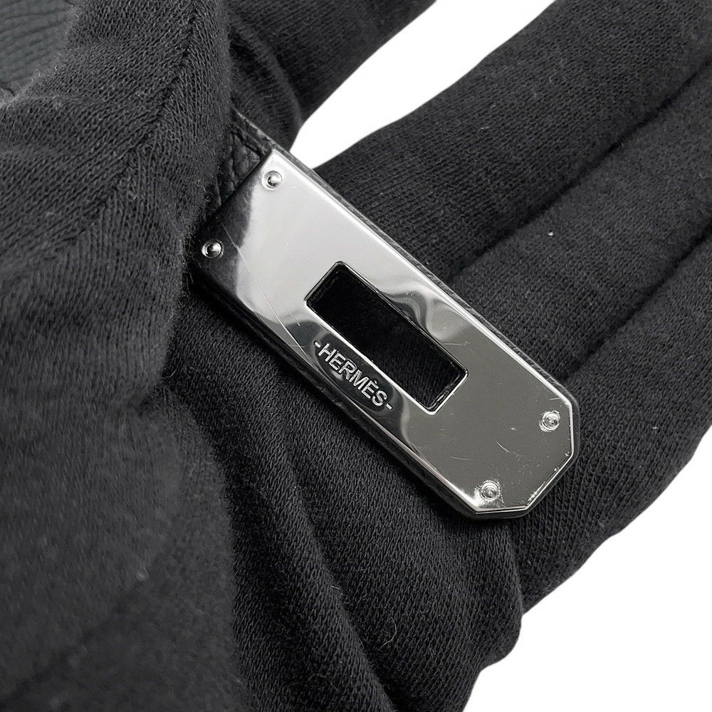 エルメス ケリーベルト ブラック/シルバー金具 エプソン B刻印 HERMES 黒