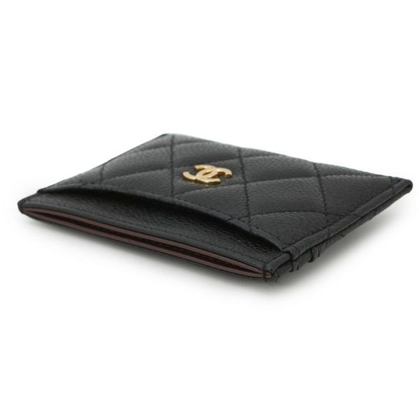 シャネル カードケース クラシック マトラッセ ココマーク キャビアスキン AP0213 CHANEL 定期入れ 名刺入れ パスケース 黒