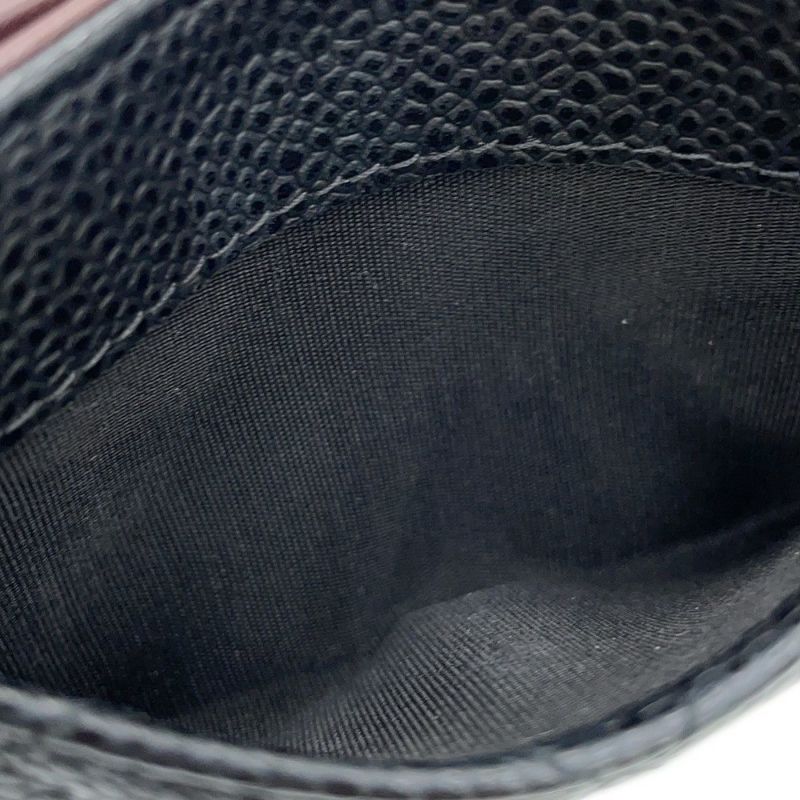 シャネル カードケース クラシック マトラッセ ココマーク キャビアスキン AP0213 CHANEL 定期入れ 名刺入れ パスケース 黒