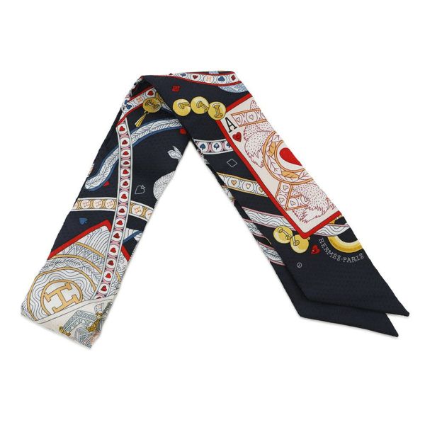 ❤未使用品❤ツイリー Pique Dame de 煌めくビジュー付き エルメス ❤未使用品❤ツイリー Pique Dame de 煌めくビジュー付き