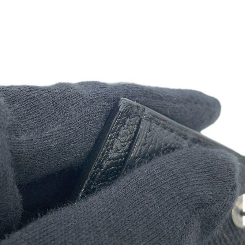 ヴァレクストラ 三つ折り財布 グリップ コンパクトパース ソフトカーフレザー SGNL0026028 Valextra 黒