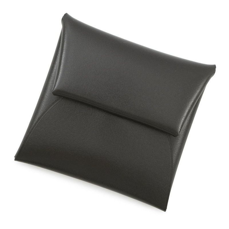 エルメス コインケース バスティア グラファイト ボックスカーフ K刻印 HERMES 小銭入れ