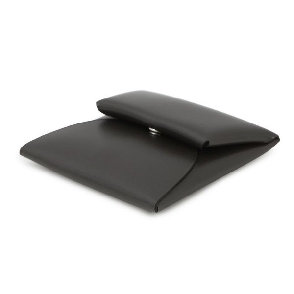 エルメス コインケース バスティア グラファイト ボックスカーフ K刻印 HERMES 小銭入れ