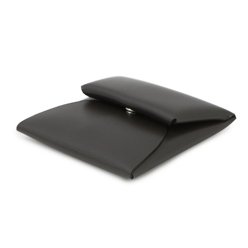 エルメス コインケース バスティア グラファイト ボックスカーフ K刻印 HERMES 小銭入れ