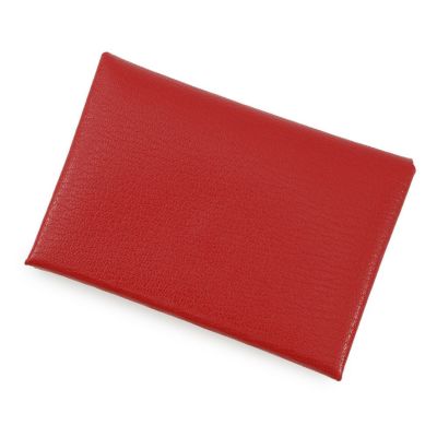 ✨️新品同様の超美品!✨️　カルヴィデュオ　エルメス W刻印 赤　レッド カルヴィ デュオ カードケース ルージュクー レッド 赤[] Calvi