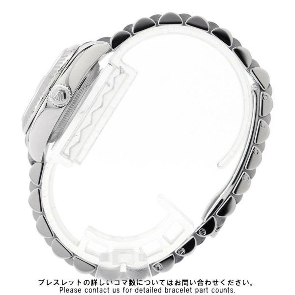 ロレックス デイトジャスト26 SS/K18WGホワイトゴールド 10Pダイヤ 179174G 腕時計 ピンクゴールドクリスタル文字盤