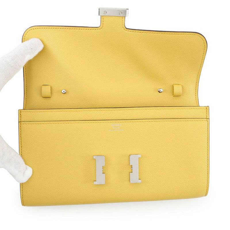 エルメス 長財布 コンスタンス トゥーゴー ロング サン/シルバー金具 エバーカラー W刻印 財布