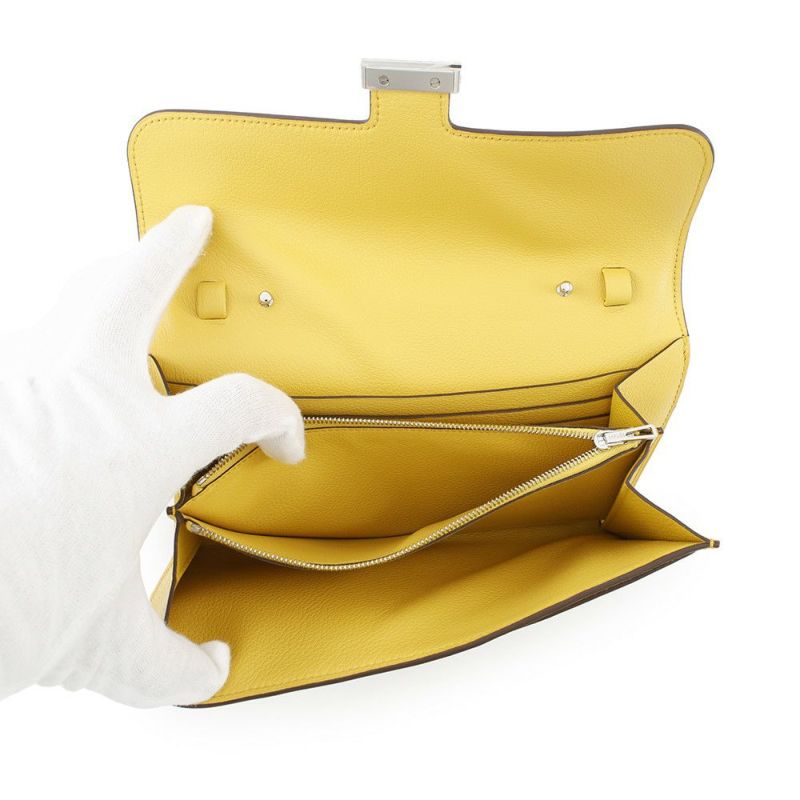 エルメス 長財布 コンスタンス トゥーゴー ロング サン/シルバー金具 エバーカラー W刻印 財布