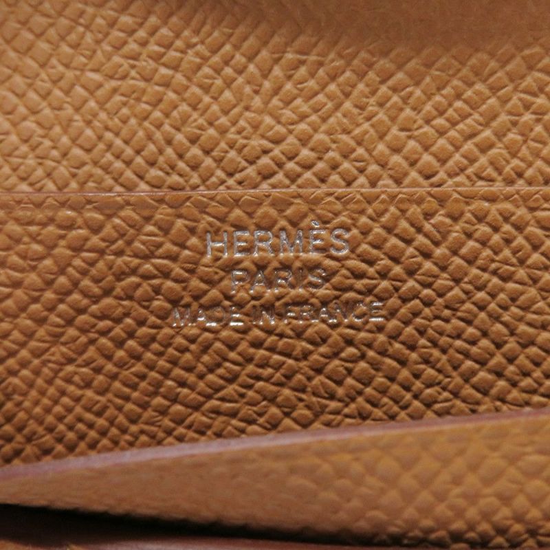 エルメス 二つ折り財布 ベアンコンパクト ゴールド/シルバー金具 エプソン W刻印 財布