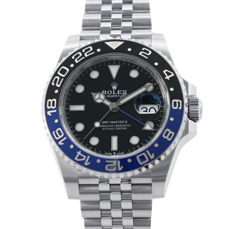 ロレックス GMTマスター2 デイト ランダムシリアル ルーレット 126710BLNR ROLEX 腕時計 黒文字盤