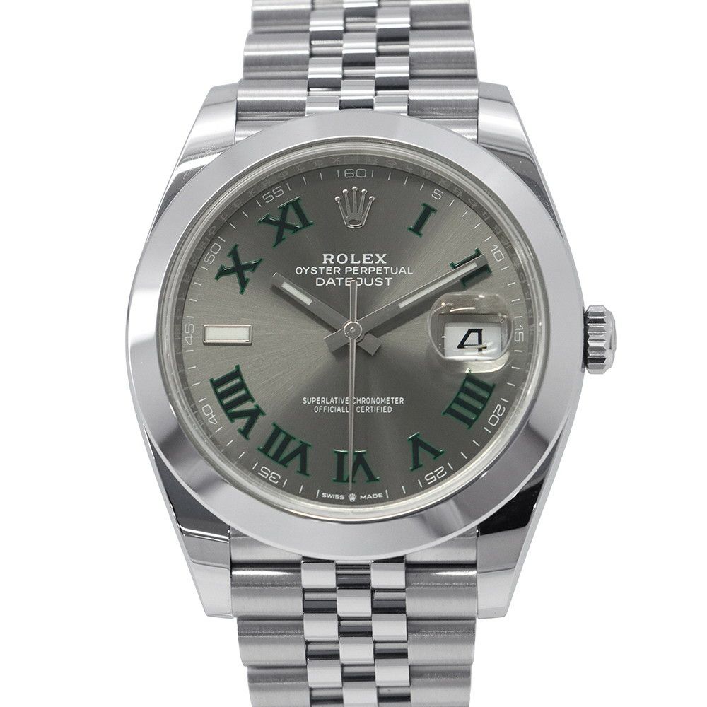 ロレックス デイトジャスト41 ランダムシリアル ルーレット 126300 ROLEX 腕時計 スレート文字盤