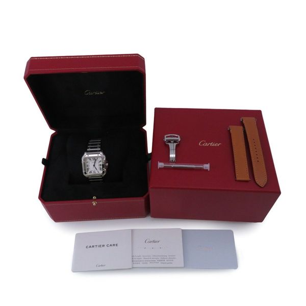 カルティエ サントス ドゥ カルティエ MM WSSA0029 Cartier 腕時計 シルバー文字盤