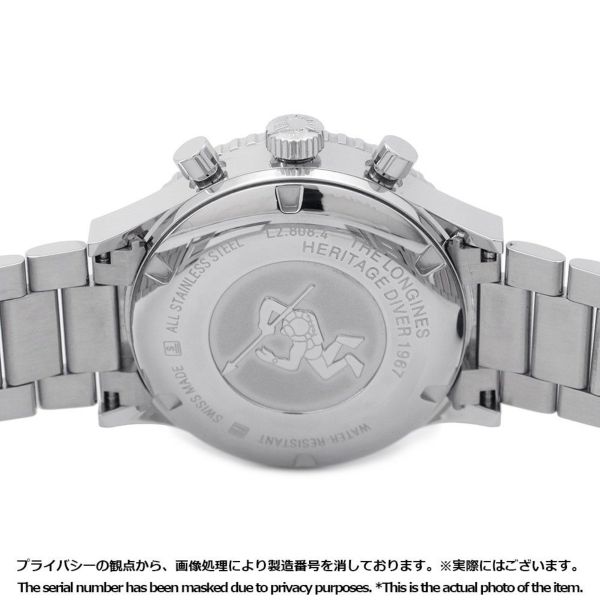 ロンジン ヘリテージダイバー 1967 L2.808.4.52.6 LONGINES 腕時計 黒文字盤