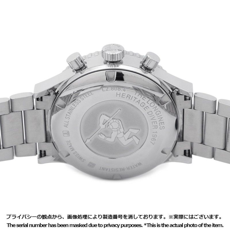ロンジン ヘリテージダイバー 1967 L2.808.4.52.6 LONGINES 腕時計 黒文字盤