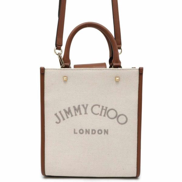 ジミーチュウ ハンドバッグ ヴァレンヌ ミニトート キャンバス JIMMY CHOO 2wayショルダーバッグ