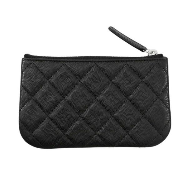 シャネル　ミニポーチ　小物入れ　コインケース　レザー　黒　キャビアスキン CHANEL シャネル コインケース BOY ボーイシャネル A80602