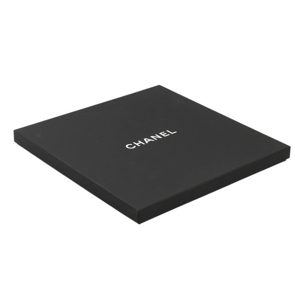 シャネル スカーフ 大判 リバーシブル ロゴ カメリア ココマーク シルク CHANEL 黒