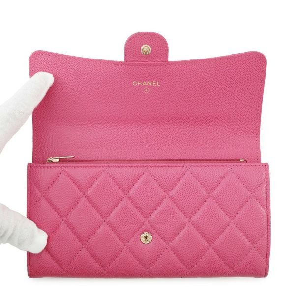 シャネル 長財布 マトラッセ ココマーク クラシック ロング フラップ ウォレット キャビアスキン AP0241 CHANEL