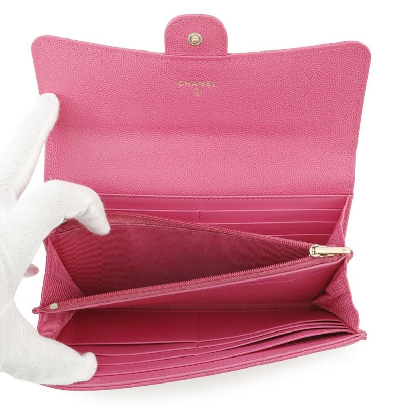 シャネル 長財布 マトラッセ ココマーク クラシック ロング フラップ ウォレット キャビアスキン AP0241 CHANEL