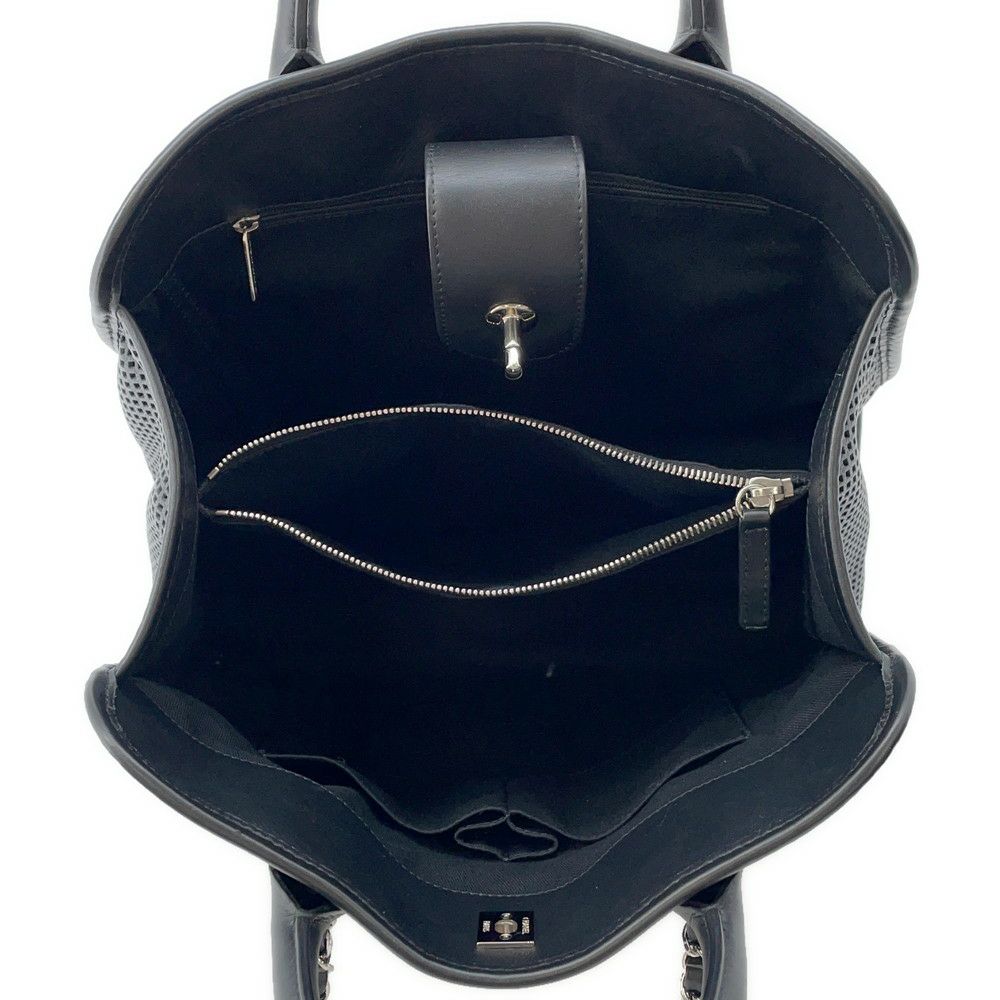 シャネル トートバッグ フレンチリビエラ A67654 2way メッシュ 黒