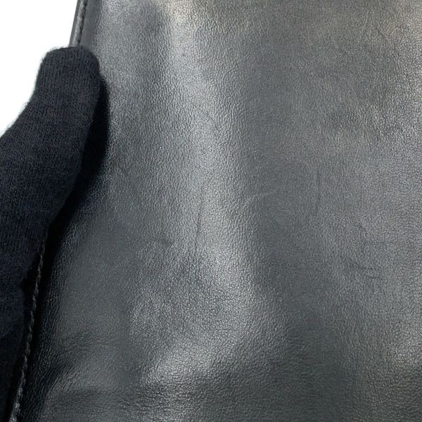 シャネル チェーンショルダーバッグ ボーイシャネル レザー ファー CHANEL 黒
