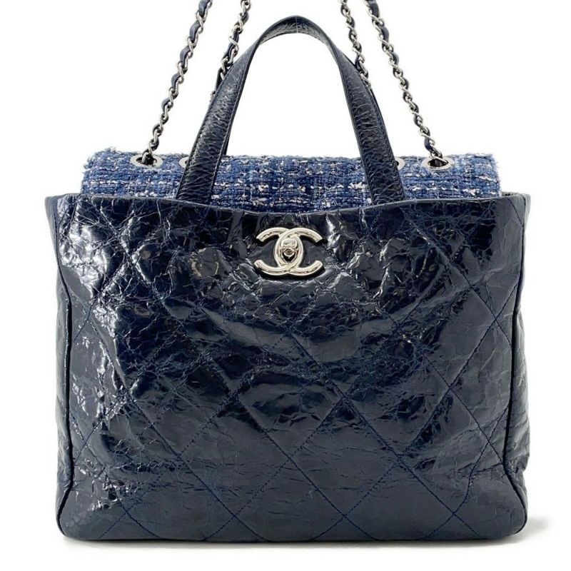 シャネル  チェーンショルダーバッグ マトラッセ ココマーク ポートベロー ツイード A46148 CHANEL 2way