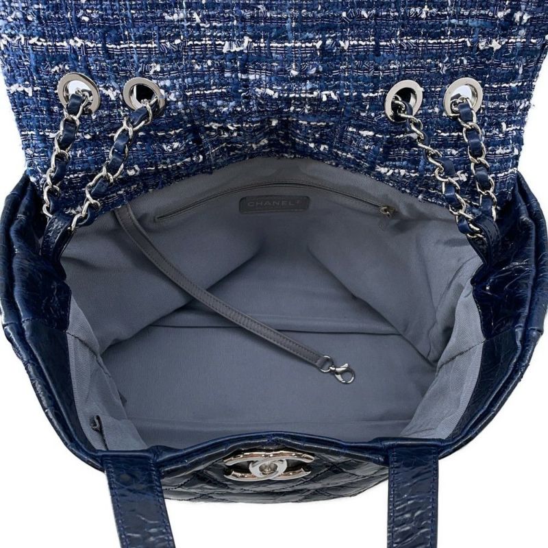 シャネル  チェーンショルダーバッグ マトラッセ ココマーク ポートベロー ツイード A46148 CHANEL 2way