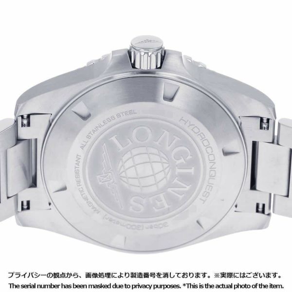 ロンジン ハイドロコンクエスト GMT L3.890.4.56.6 LONGINES 腕時計 黒文字盤