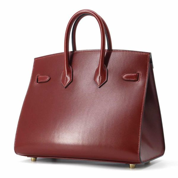 エルメス バーキン25 セリエ ルージュアッシュ/ゴールド金具 ボックスカーフ U刻印 HERMES Birkin ハンドバッグ