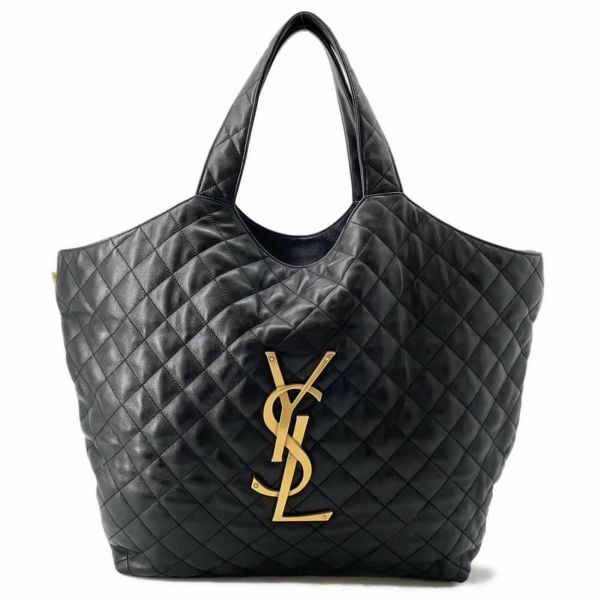 サンローランパリ トートバッグ イカール マキシ レザー 698651 SAINT LAURENT PARIS ショッピングバッグ 黒
