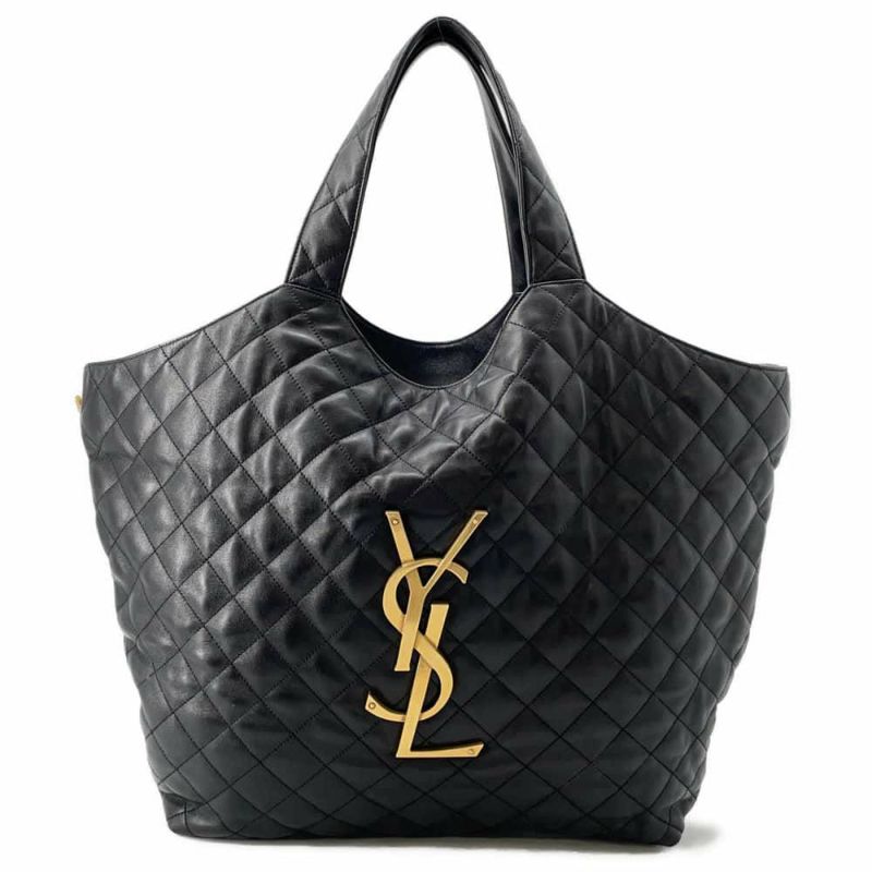 サンローランパリ トートバッグ イカール マキシ レザー 698651 SAINT LAURENT PARIS ショッピングバッグ 黒