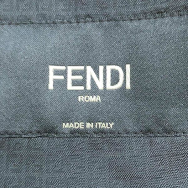 フェンディ テーラードジャケット ズッカ柄 ウール メンズサイズ44 FJ0853 FENDI ジャケット 黒