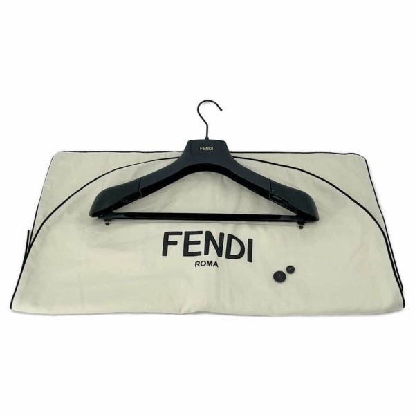 フェンディ テーラードジャケット ズッカ柄 ウール メンズサイズ44 FJ0853 FENDI ジャケット 黒