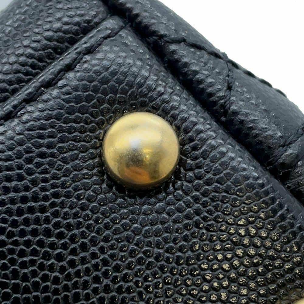 シャネル ハンドバッグ ココマーク トップハンドル XXS キャビアスキン AS2215 2wayショルダー ココハンドル 黒