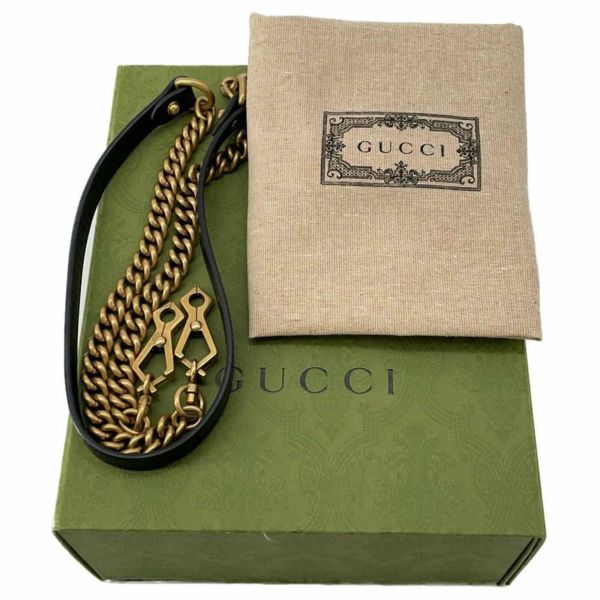 グッチ ハンドバッグ GGマーモント ミニ トップハンドルバッグ 547260 GUCCI 2WAYショルダーバッグ 黒