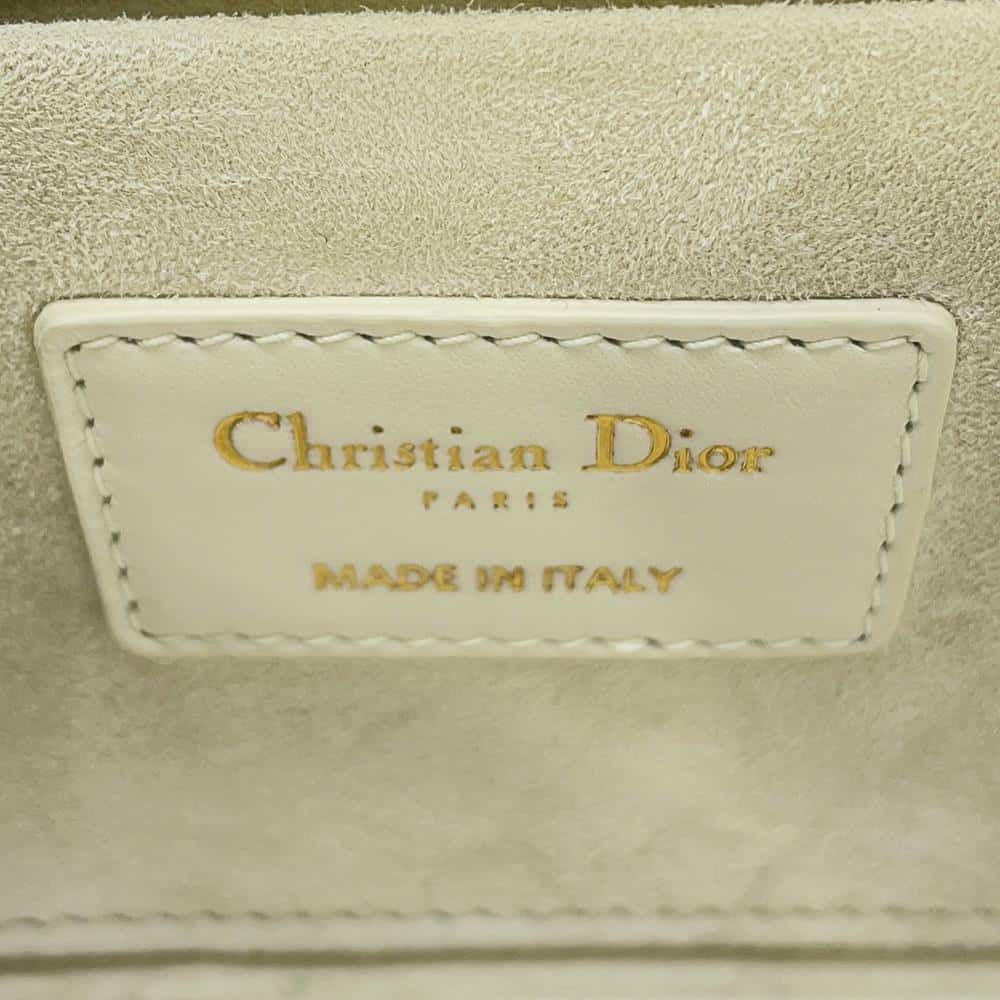 クリスチャン・ディオール ハンドバッグ レディDジョイ ラムスキン ミディアム M0540ONGE 2WAYショルダー 白