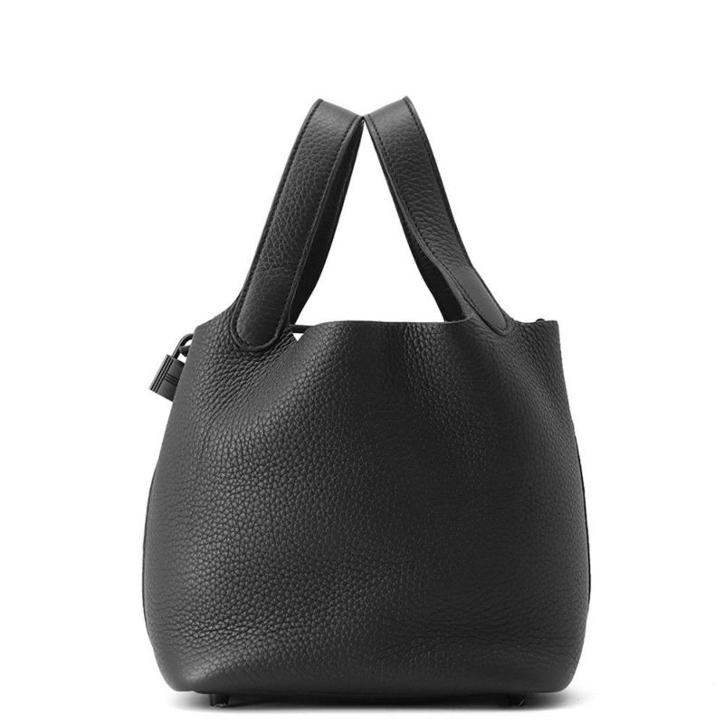 エルメス ハンドバッグ ピコタンロックPM モノクローム ブラック/ブラック金具 トリヨンクレマンス U刻印 黒