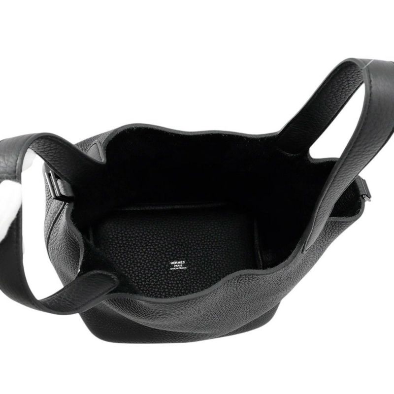 エルメス ハンドバッグ ピコタンロックPM モノクローム ブラック/ブラック金具 トリヨンクレマンス U刻印 黒