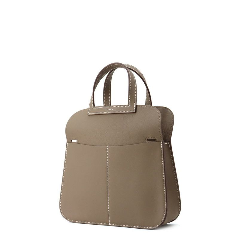 エルメス ハンドバッグ アルザン ミニ エトゥープ/シルバー金具 スイフト K刻印 2wayショルダー