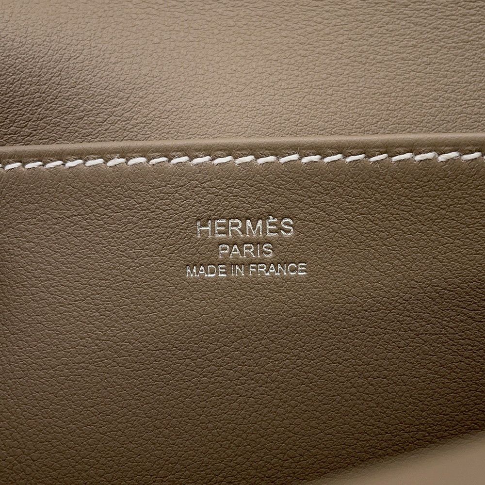 エルメス ハンドバッグ アルザン ミニ エトゥープ/シルバー金具 スイフト K刻印 2wayショルダー