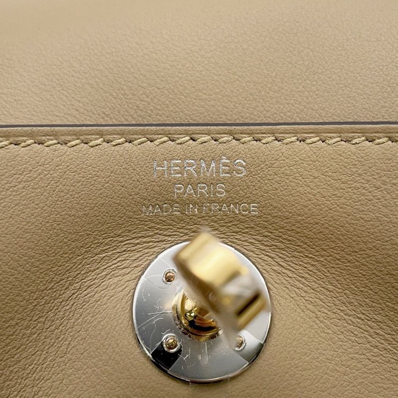 エルメス ハンドバッグ リンディ ミニ プシエール/エレクトラム金具 スイフト K刻印 2wayショルダー