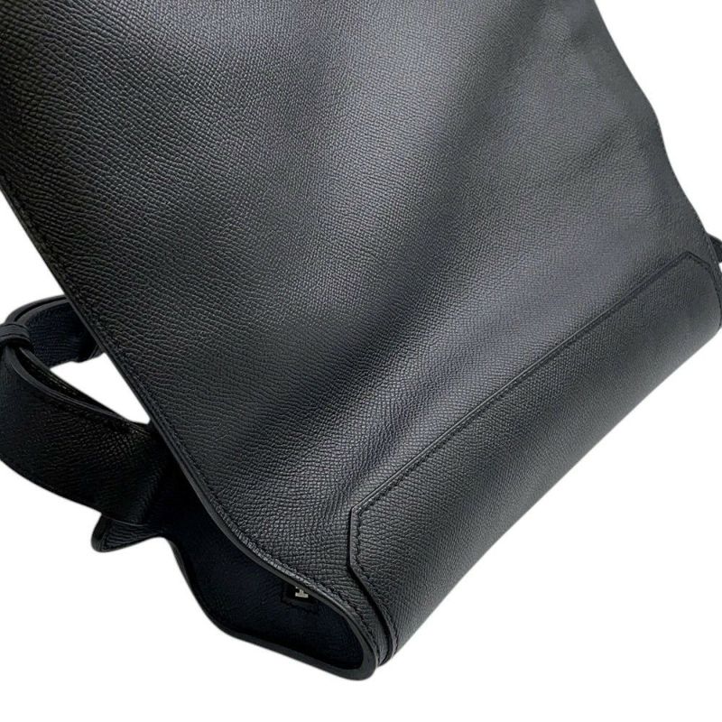 エルメス リュック シティバック30 ヴェルソ ブラック/ブルーニュイ/シルバー金具 エプソン A刻印 HERMES バッグ メンズ 黒