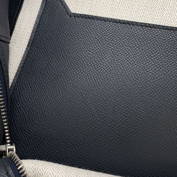 エルメス リュック シティバック30 ヴェルソ ブラック/ブルーニュイ/シルバー金具 エプソン A刻印 HERMES バッグ メンズ 黒