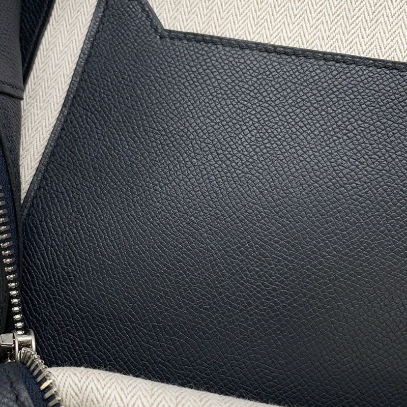 エルメス リュック シティバック30 ヴェルソ ブラック/ブルーニュイ/シルバー金具 エプソン A刻印 HERMES バッグ メンズ 黒