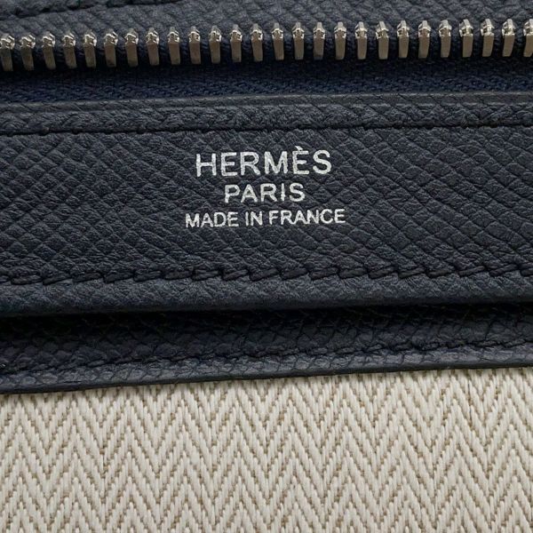エルメス リュック シティバック30 ヴェルソ ブラック/ブルーニュイ/シルバー金具 エプソン A刻印 HERMES バッグ メンズ 黒