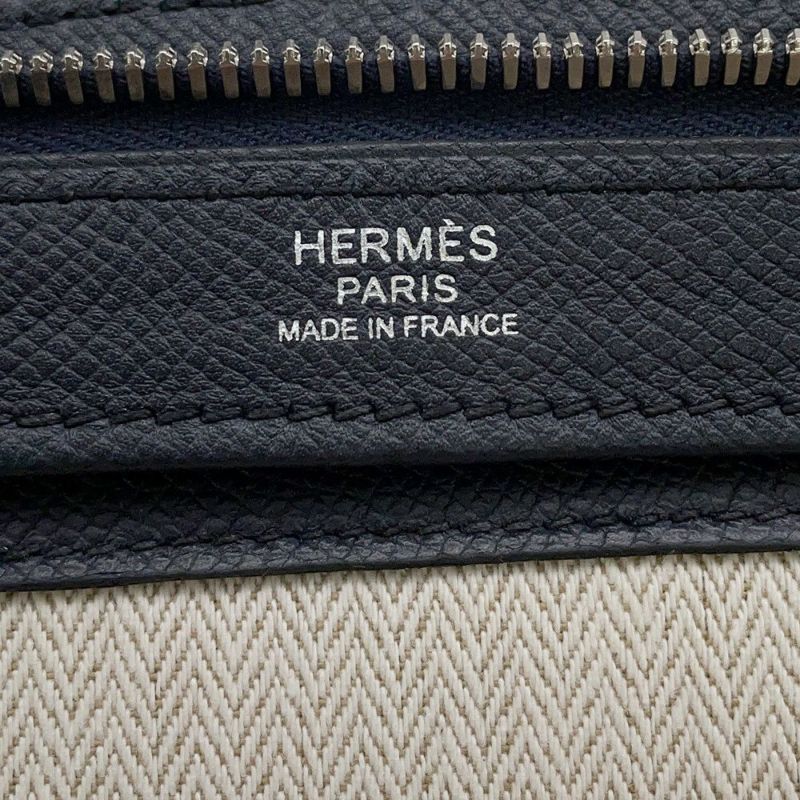エルメス リュック シティバック30 ヴェルソ ブラック/ブルーニュイ/シルバー金具 エプソン A刻印 HERMES バッグ メンズ 黒