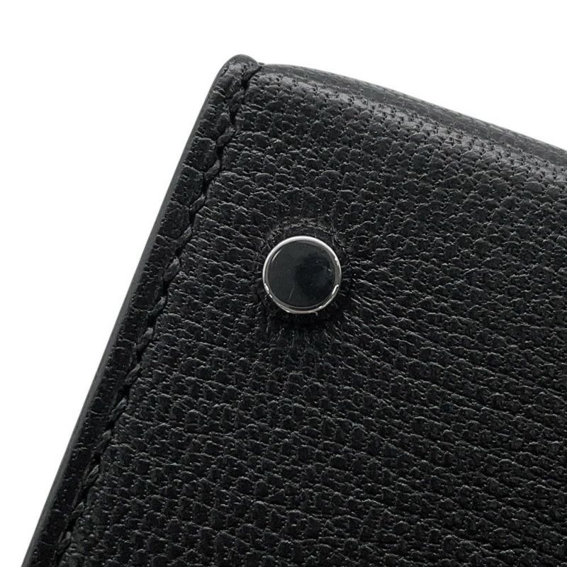 エルメス ミニケリー2 外縫い ブラック/ナタ/シルバー金具 シェブルミゾル W刻印 2wayショルダー 黒 SPO